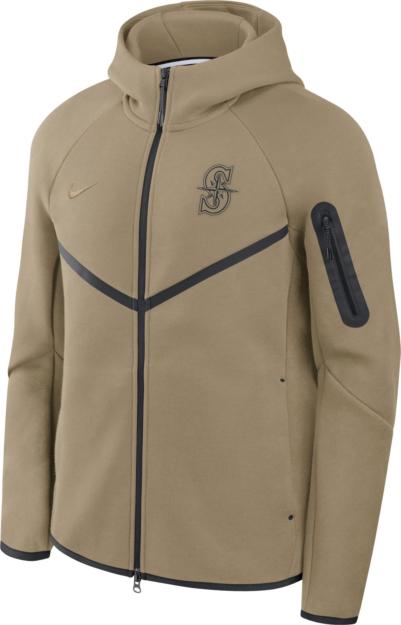 Nike Men's Seattle Mariners Olive Tech Fleece Windrunner Full-Zip Hoodie product image