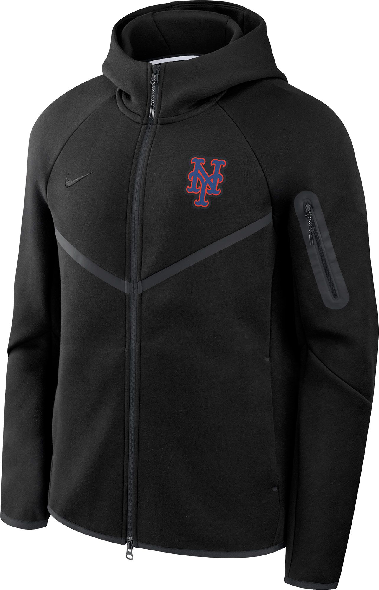 Nike Men's New York Mets Black Tech Fleece Windrunner Full-Zip Hoodie product image
