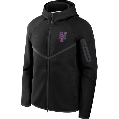 Nike Men's New York Mets Gray Tech Fleece Windrunner Full-Zip