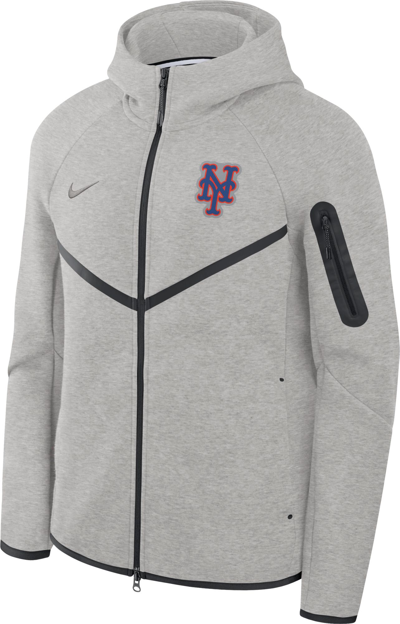 Nike Men's New York Mets Gray Tech Fleece Windrunner Full-Zip Hoodie product image