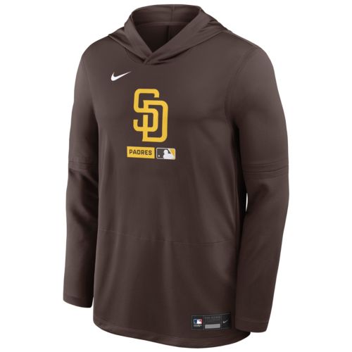 Nike Men's San Diego Padres Olive Tech Fleece Windrunner Full-Zip