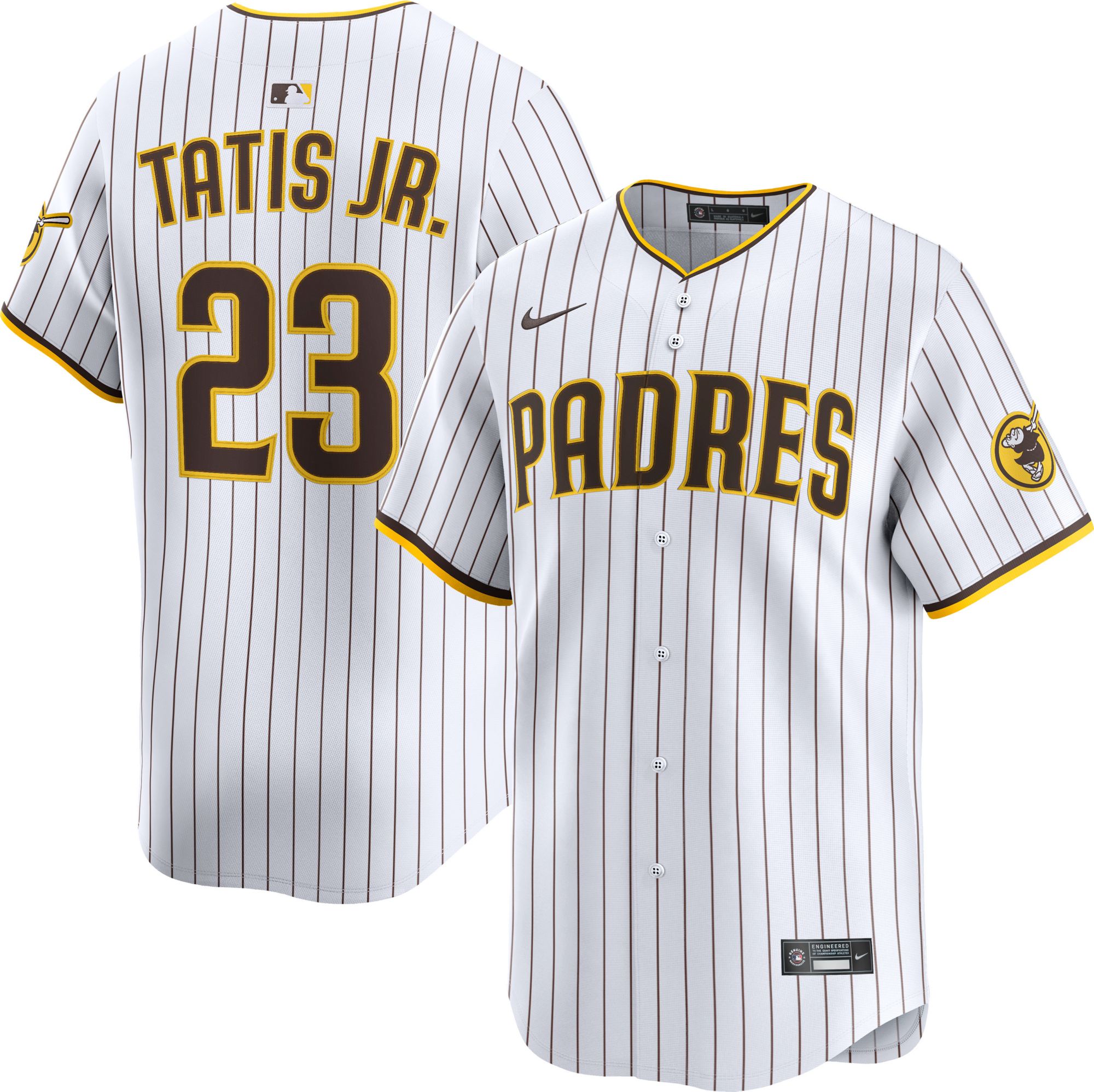 Nike Men's San Diego Padres Fernando Tatis Jr. #23 White Authentic Home Jersey product image