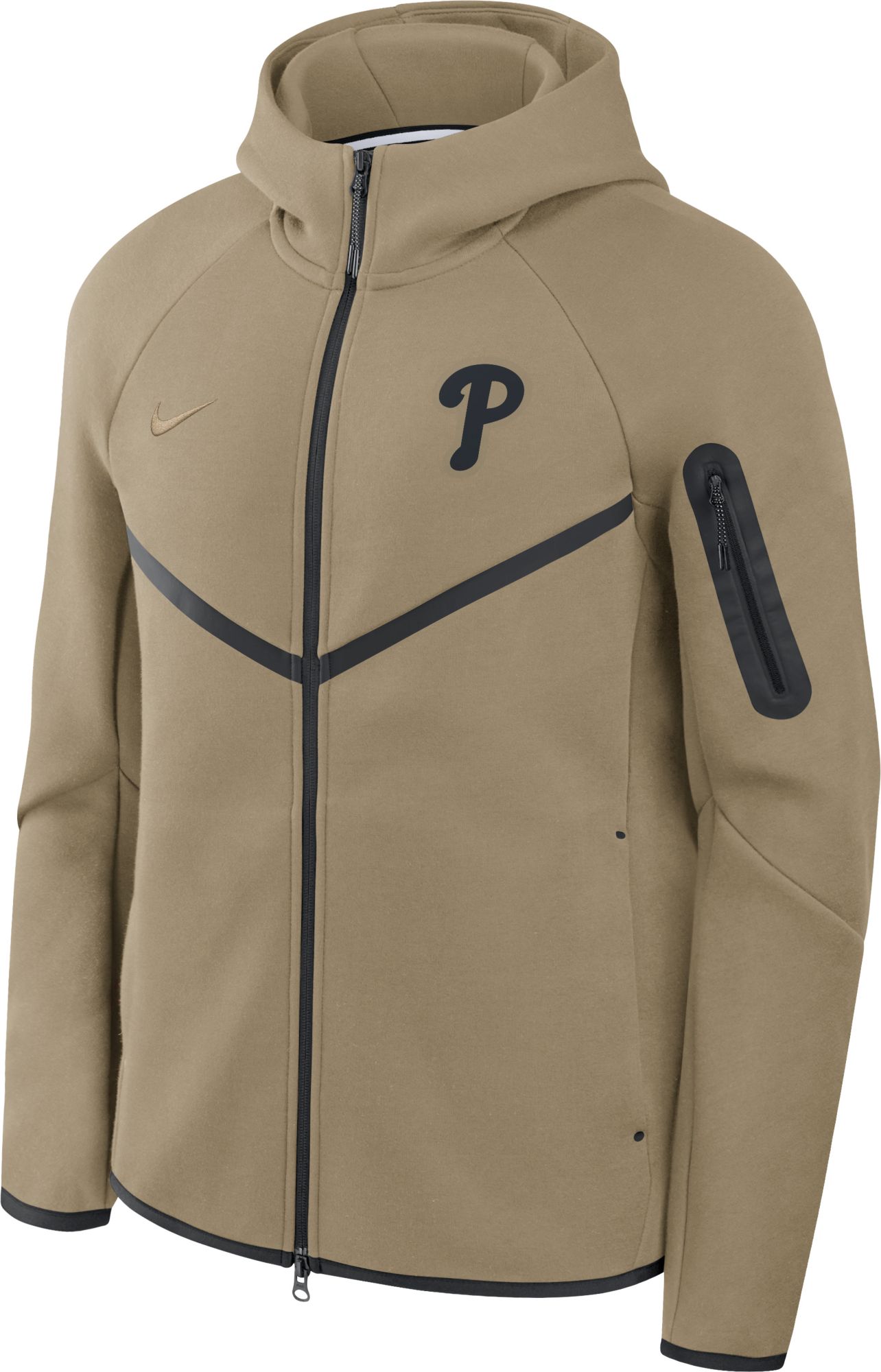 Nike Men's Philadelphia Phillies Olive Tech Fleece Windrunner Full-Zip Hoodie product image