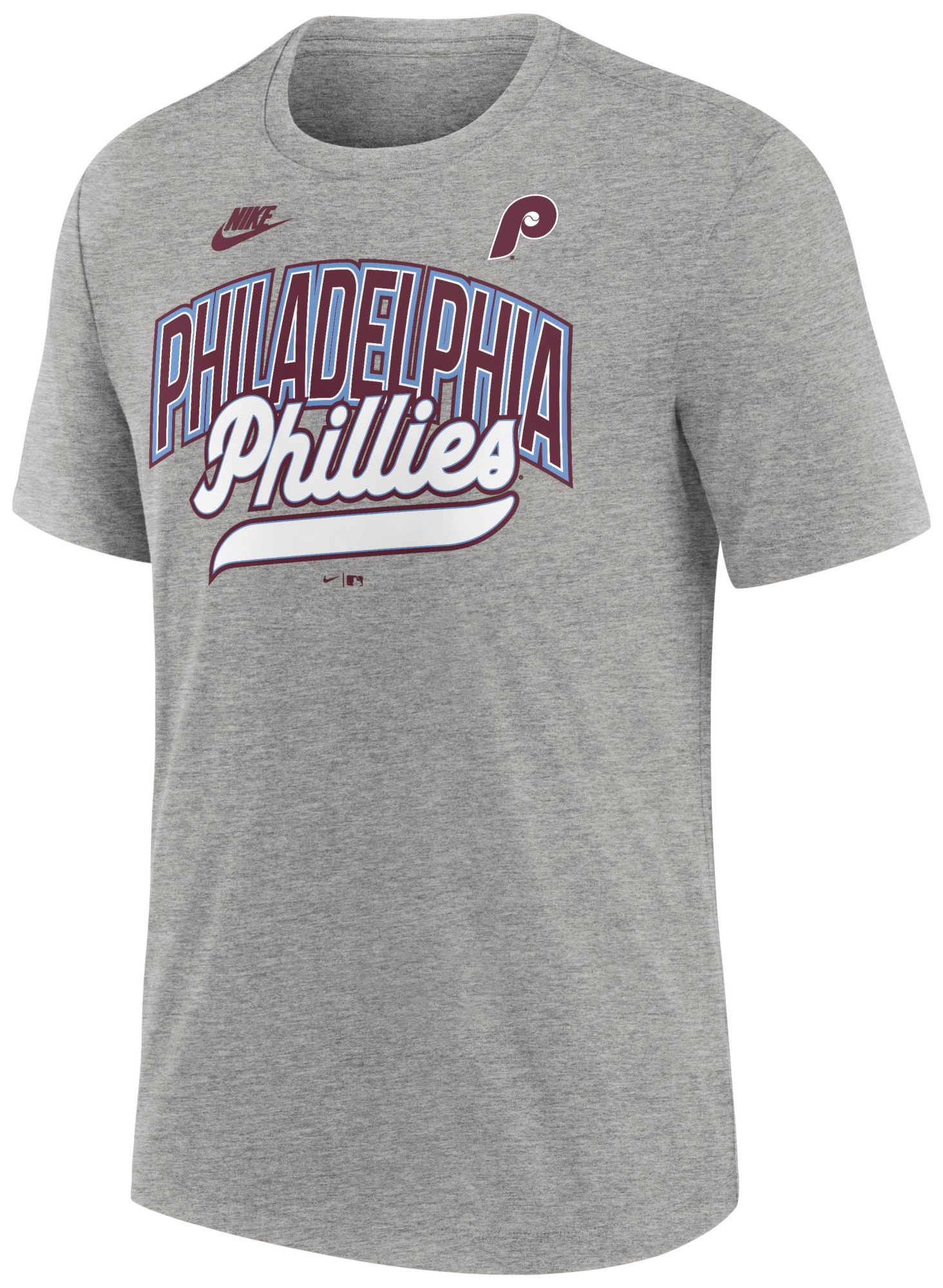 Nike Men's Philadelphia Phillies Gray Cooperstown Retro Triblend T-Shirt product image