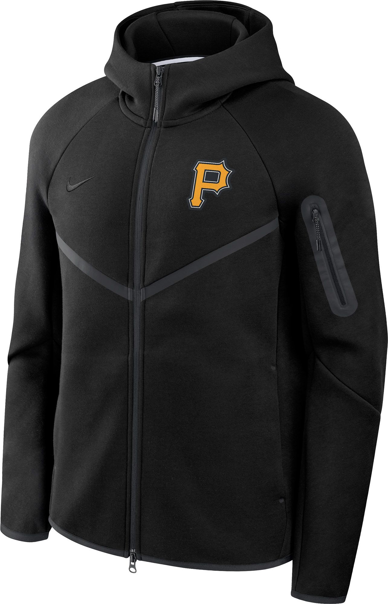 Nike Men's Pittsburgh Pirates Black Tech Fleece Windrunner Full-Zip Hoodie product image