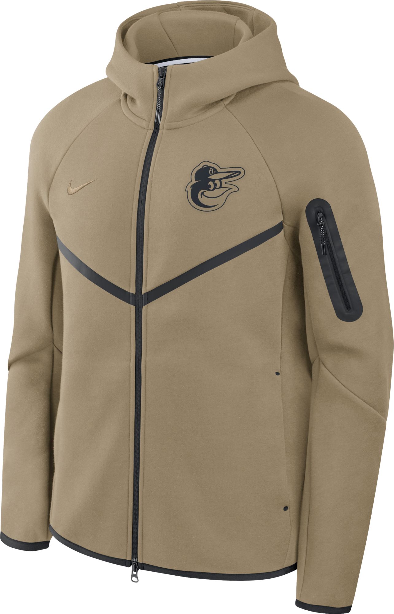 Nike Men's Baltimore Orioles Olive Tech Fleece Windrunner Full-Zip Hoodie product image
