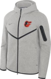 Nike Men's Baltimore Orioles Gray Tech Fleece Windrunner Full-Zip