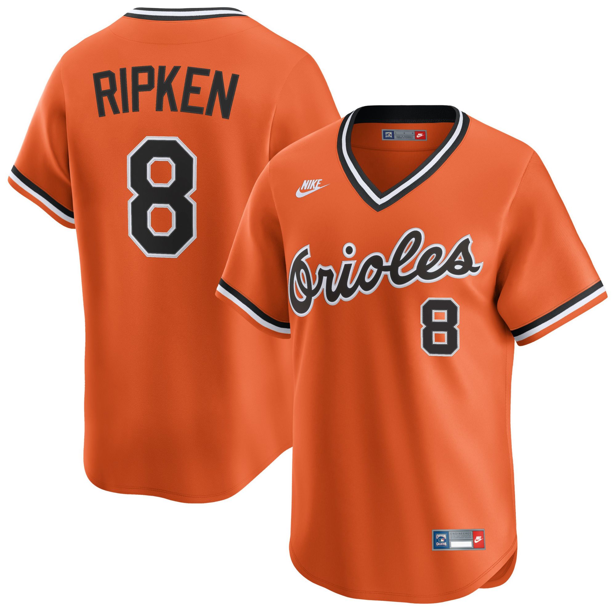 Nike Men's Baltimore Orioles Orange Cal Ripken Jr. #8 Cooperstown Limited Jersey product image