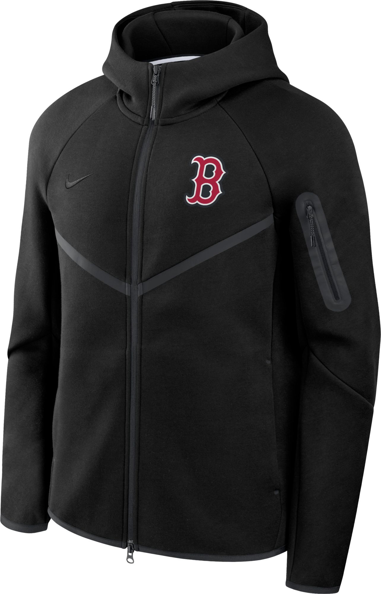 Nike Men's Boston Red Sox Black Tech Fleece Windrunner Full-Zip Hoodie product image