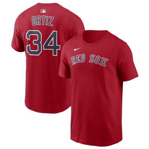 Nike Men's Boston Red Sox Garrett Crochet #35 Navy T-Shirt