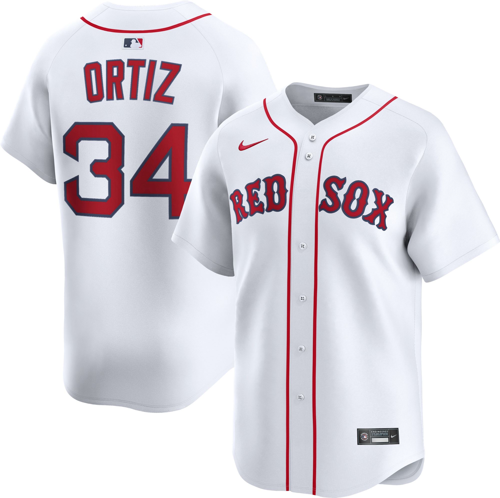 Nike Men's Boston Red Sox David Ortiz #34 White Limited Home Jersey product image