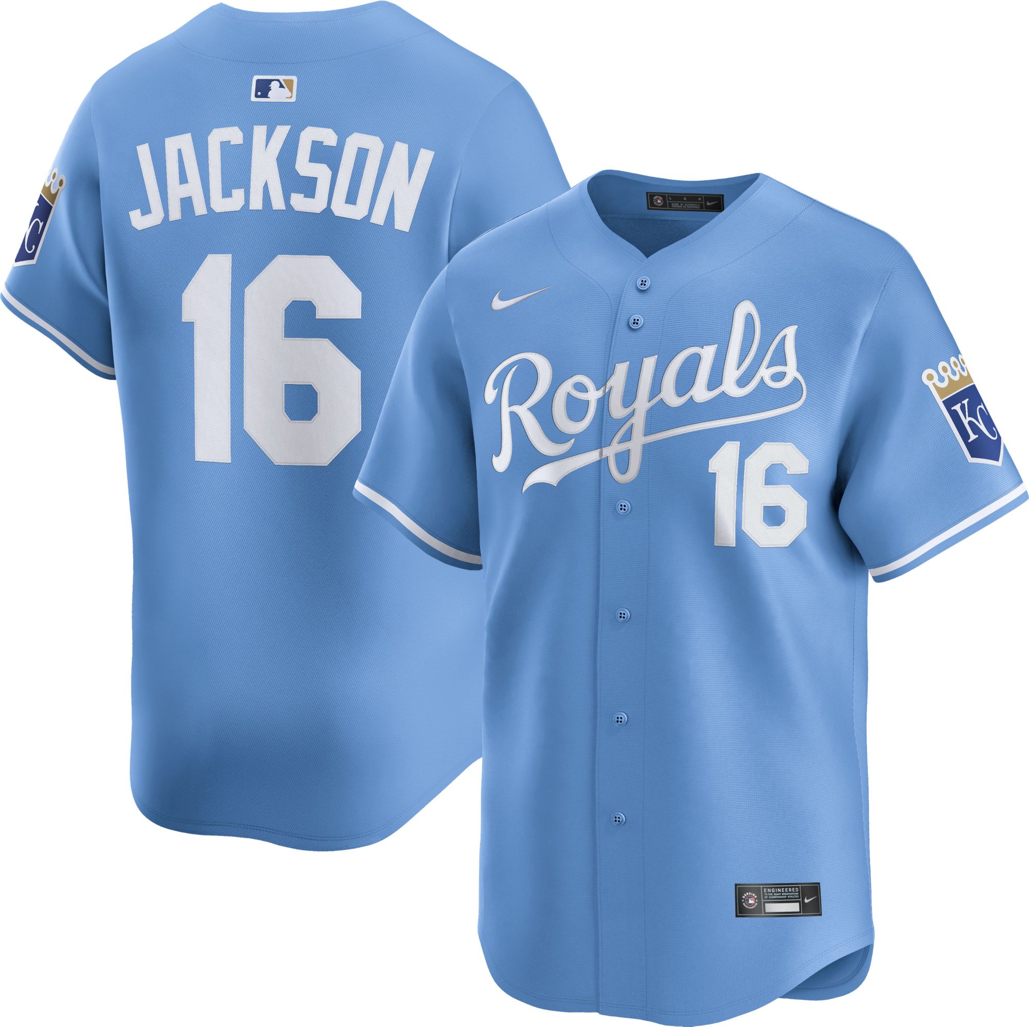Nike Men's Kansas City Royals Blue Bo Jackson #34 Limited Jersey product image