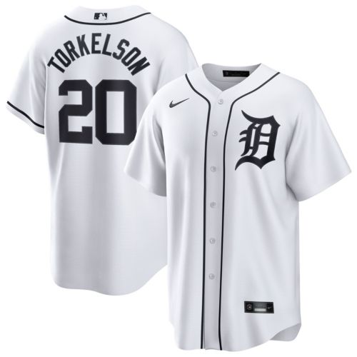 Nike Men's Detroit Tigers Javier Baez #28 White Home Replica