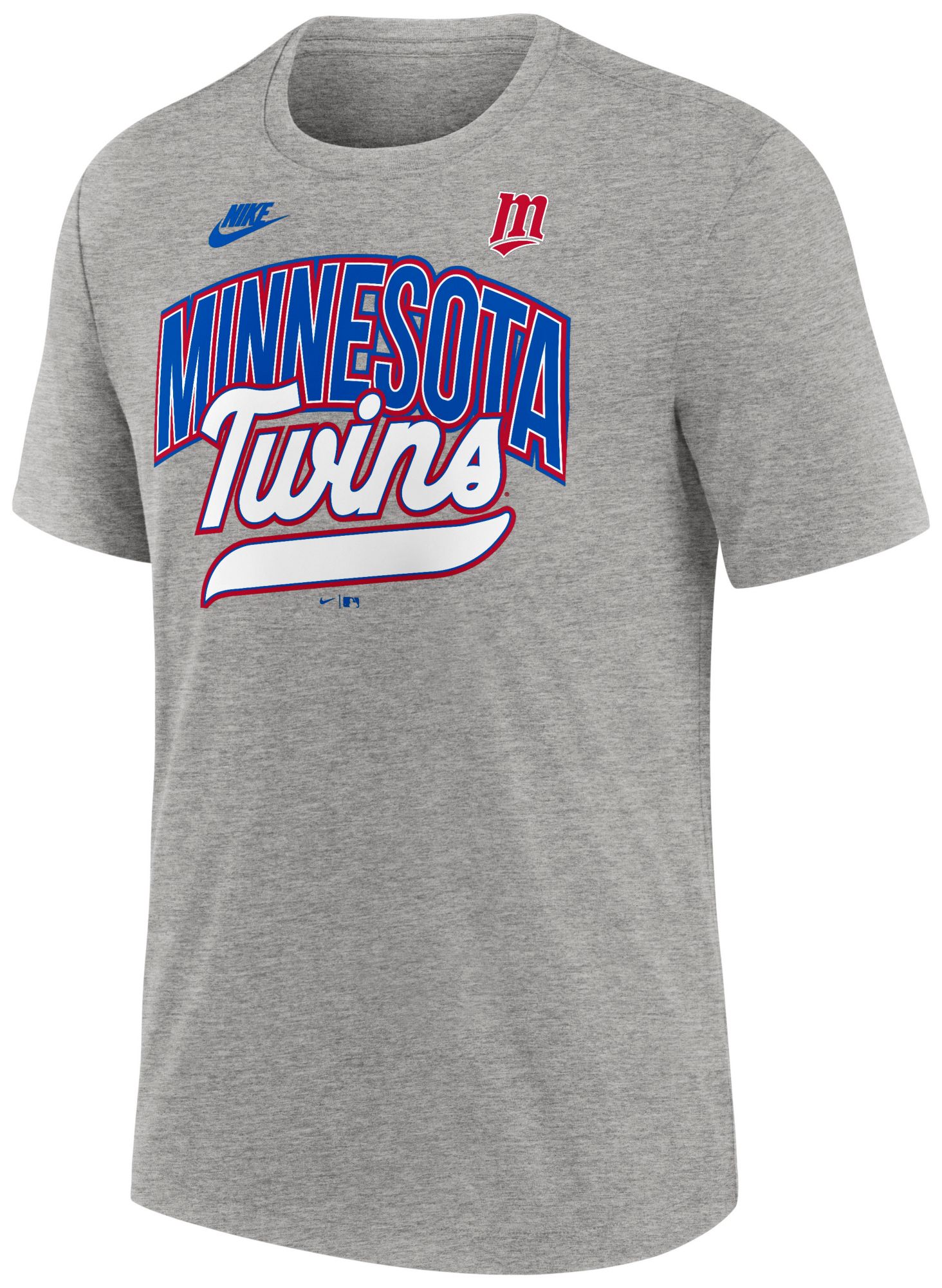 Nike Men's Minnesota Twins Gray Cooperstown Retro Triblend T-Shirt product image