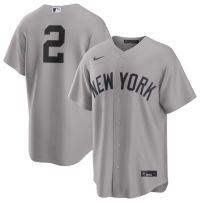 Nike Men's New York Yankees Gray Derek Jeter #2 Cooperstown Road