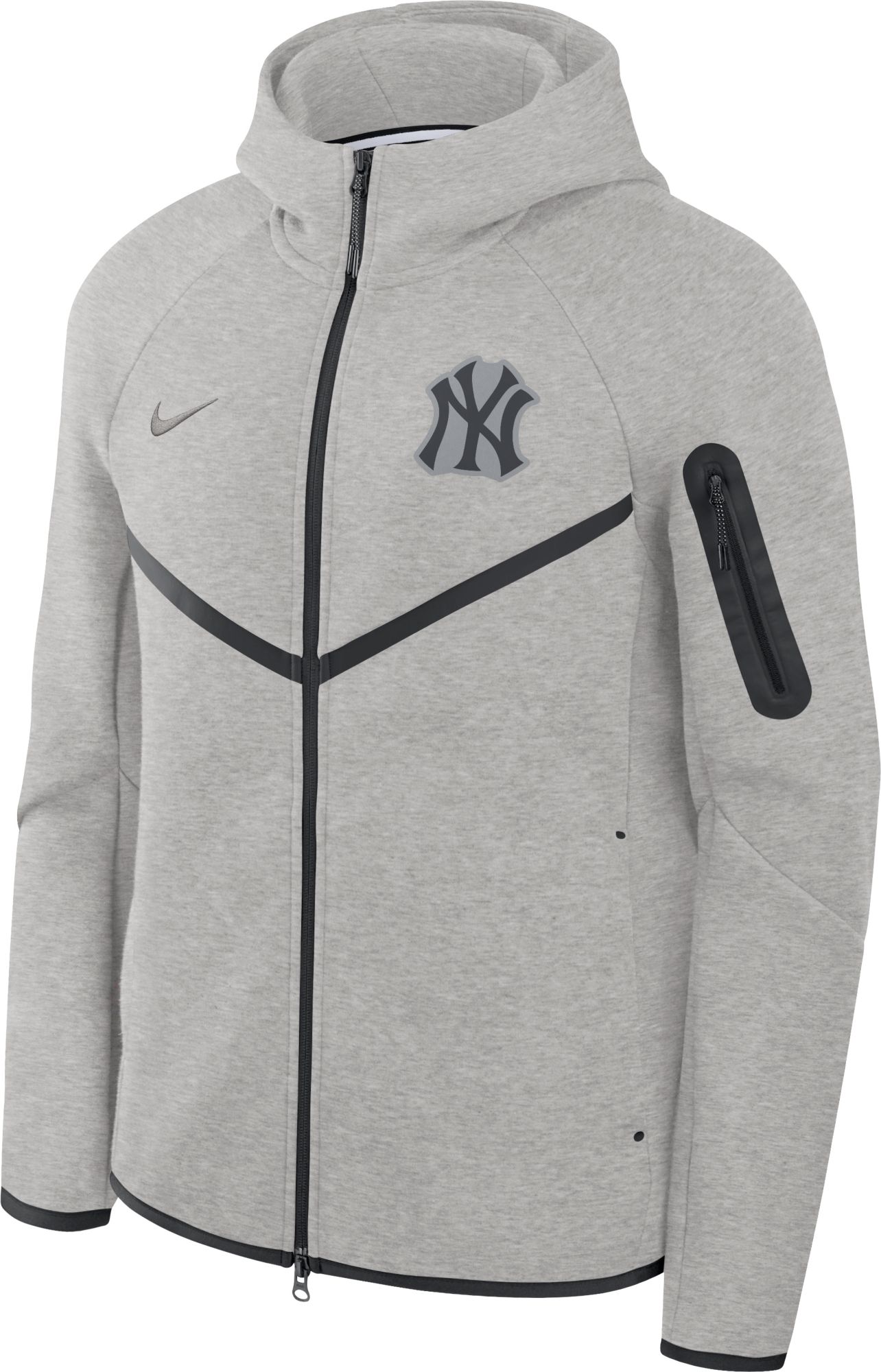 Nike Men's New York Yankees Gray Tech Fleece Windrunner Full-Zip Hoodie product image