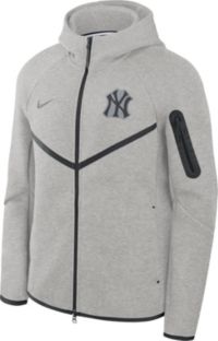 Nike Men's New York Yankees Gray Tech Fleece Windrunner Full-Zip