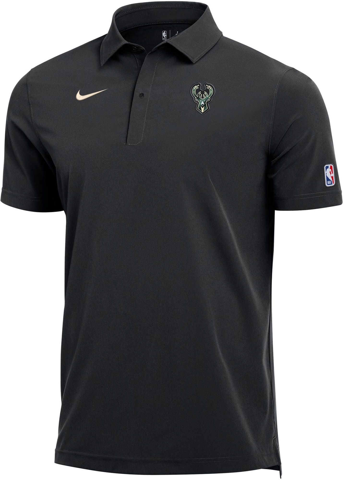 Nike Men's Milwaukee Bucks Black Logo Staff Polo product image
