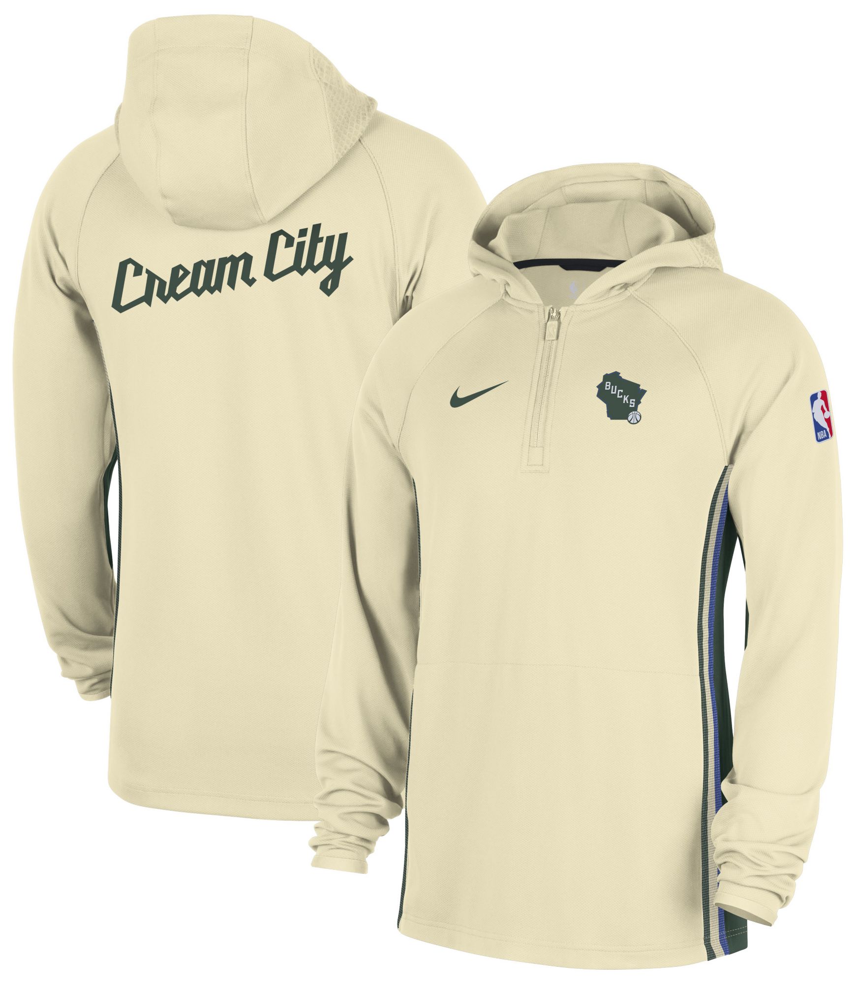 Nike Adult 2025-26 City Edition Milwaukee Bucks On Court Zone Warm-Up Hoodie product image