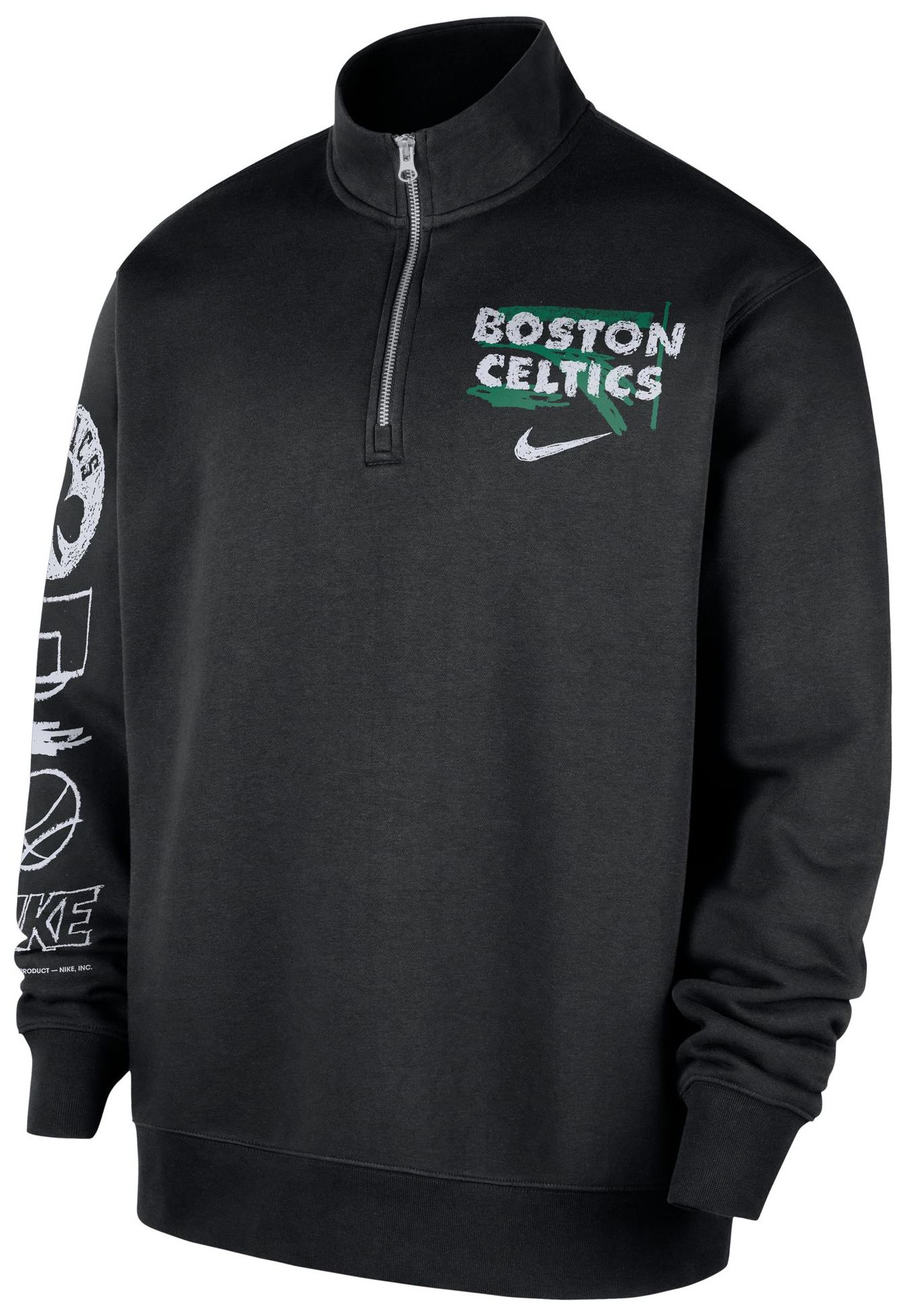 Nike Men's Boston Celtics Black 1/2-Zip Club Top product image
