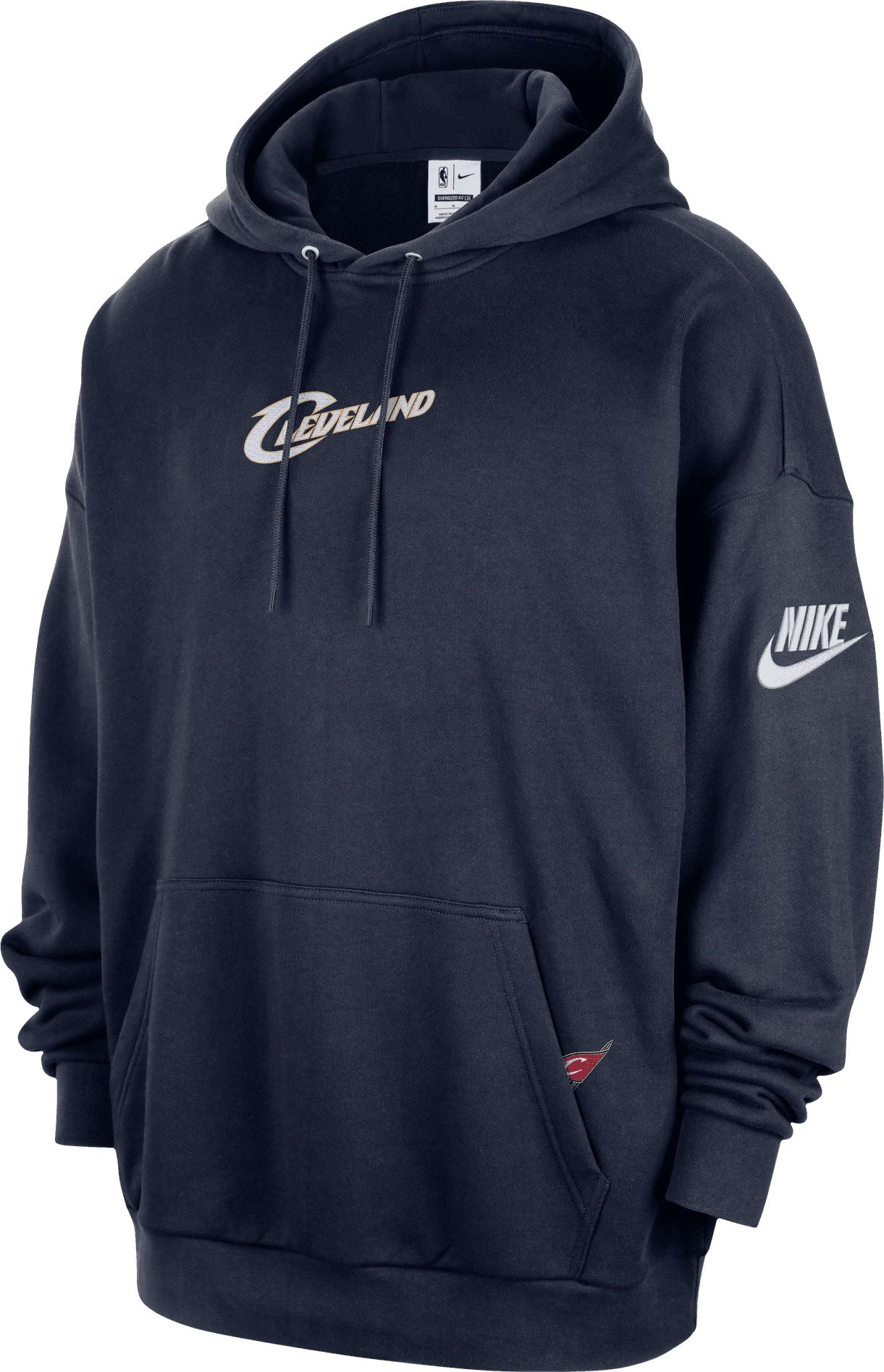 Nike Adult Cleveland Cavaliers Hardwood Classics Navy Club Pullover Hoodie product image