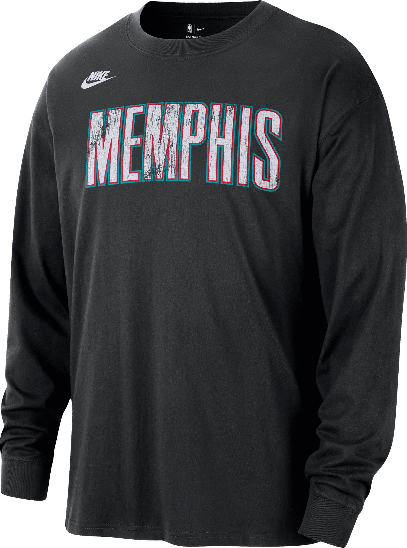 Nike Adult Memphis Grizzlies Black Hardwood Classics Wordmark Long Sleeve Shirt product image