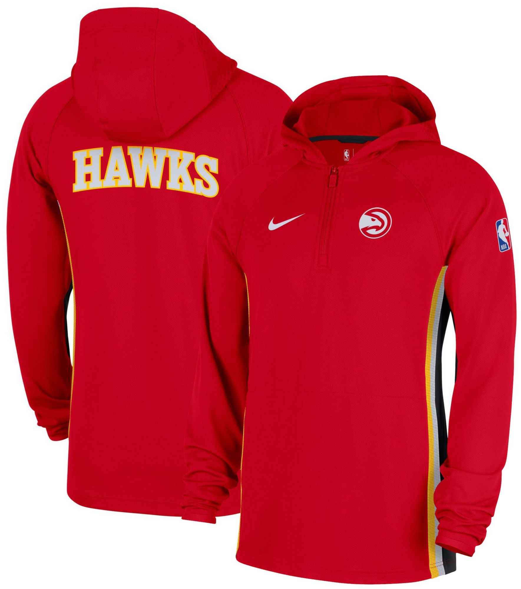Nike Men's Atlanta Hawks Red On Court Zone Warmup Quarter-Zip Hoodie product image