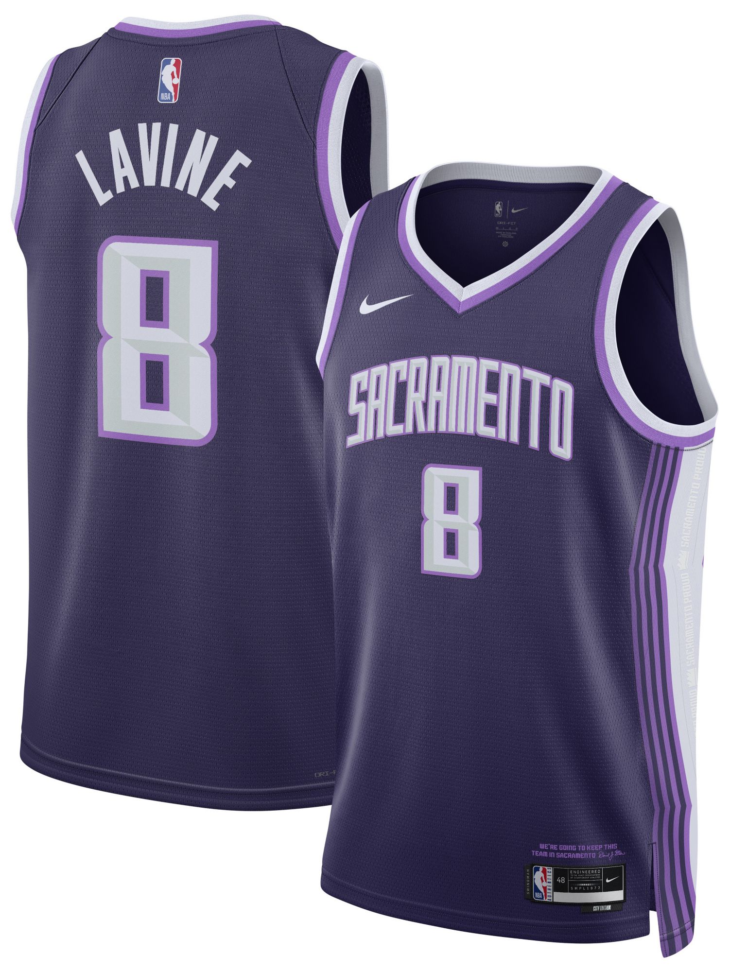Nike Adult 2025-26 City Edition Sacramento Kings Zach LaVine #8 Swingman Jersey product image