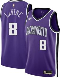 Nike Adult Sacramento Kings Zach LaVine #8 Purple Hardwood