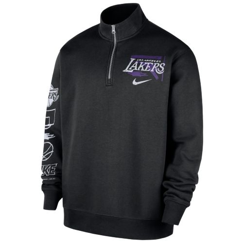 Lakersoao Nike Men's Los Angeles Lakers Black On Court Staff 1/4 Zip