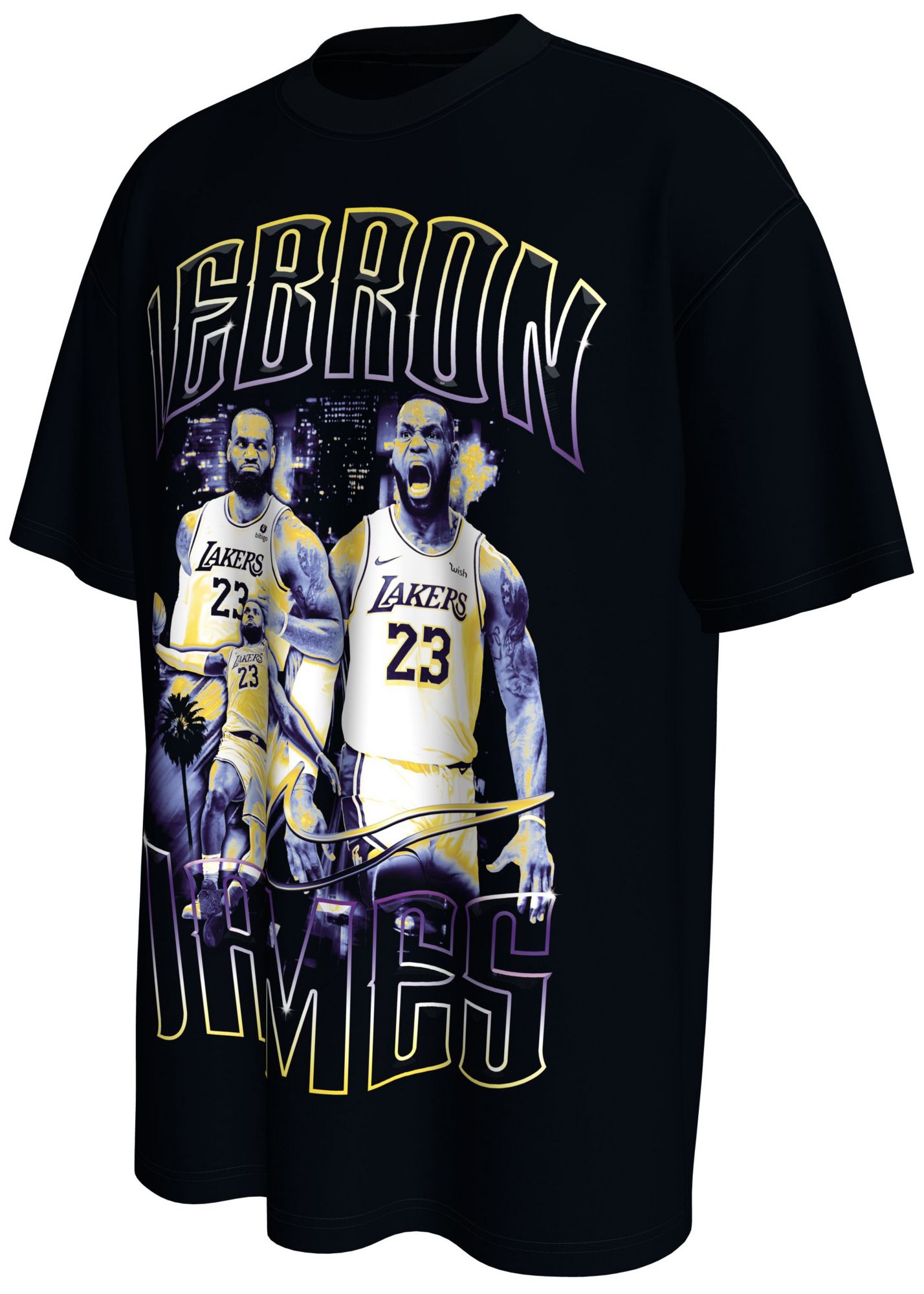 Nike Men's Los Angeles Lakers LeBron James #23 Black T-Shirt product image
