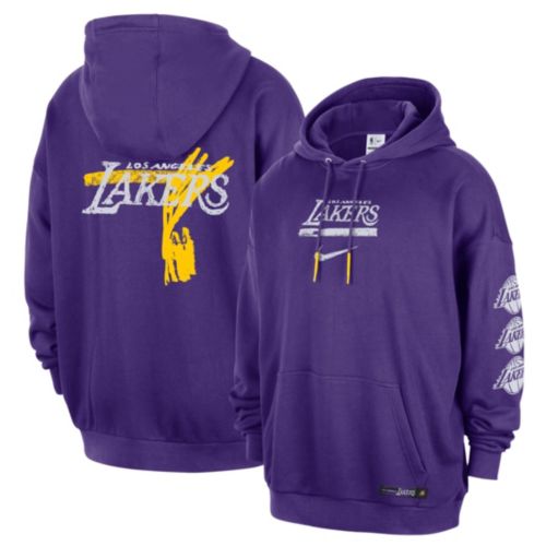 New Era Men's Los Angeles Lakers Black Logo Pullover Hoodie