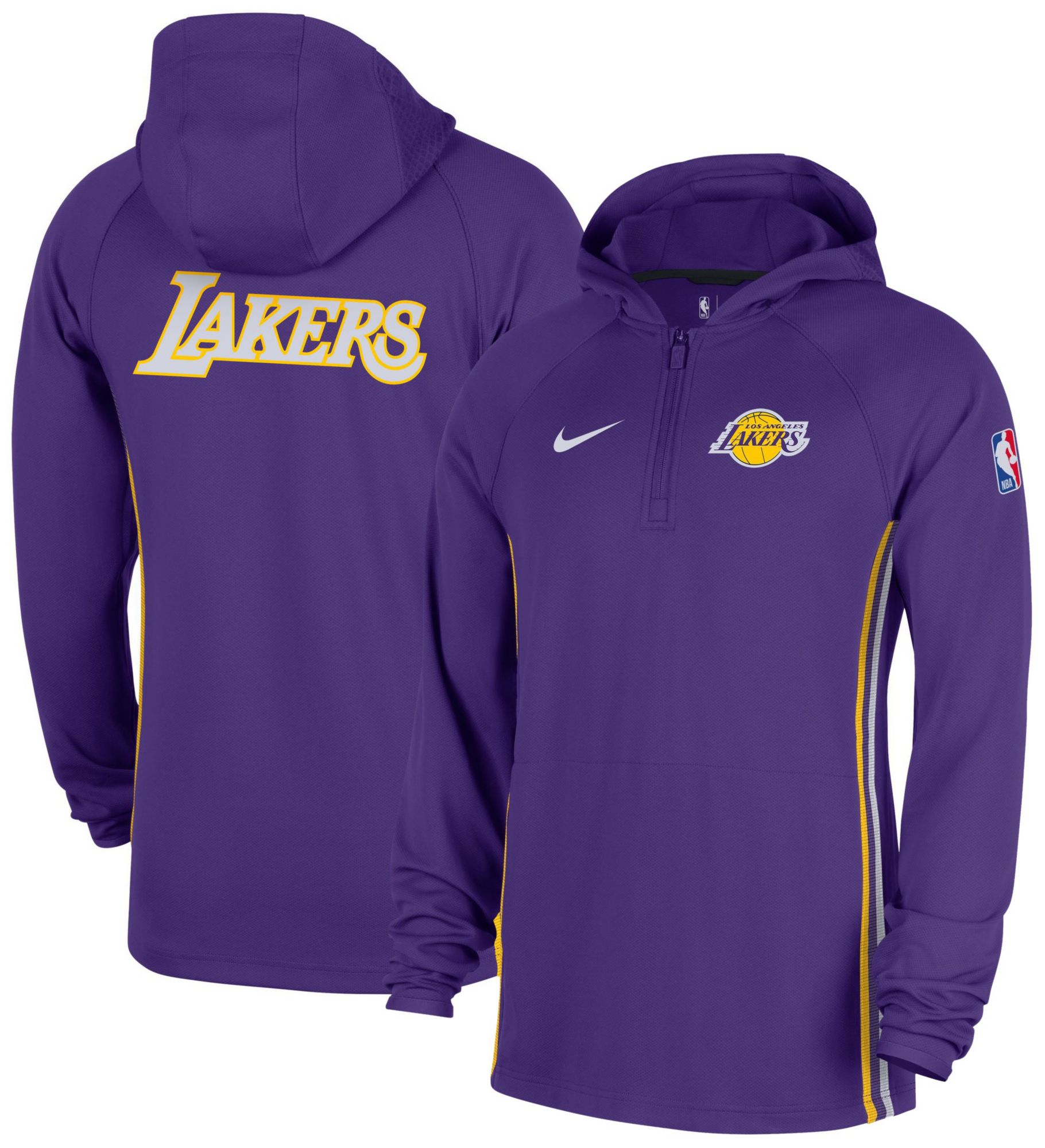 Nike Men's Los Angeles Lakers Purple On Court Zone Warmup Quarter-Zip Hoodie product image