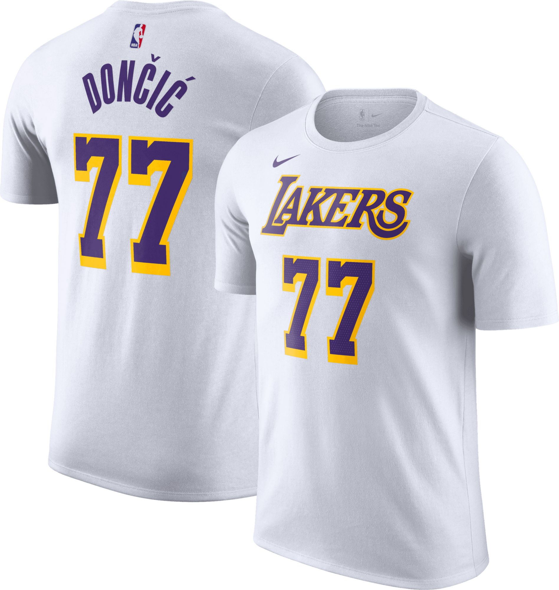 Nike Adult Luka Doncic #77 Los Angeles Lakers Association White T-Shirt product image