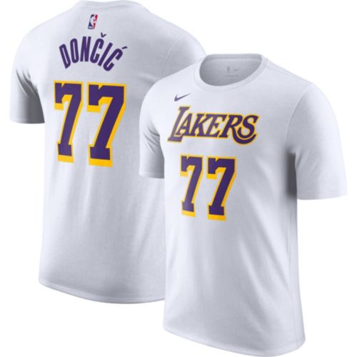 Jordan Adult Los Angeles Lakers Luka Doncic #77 Purple Statement T