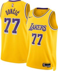 Nike Adult Los Angeles Lakers Luka Doncic #77 Yellow Icon