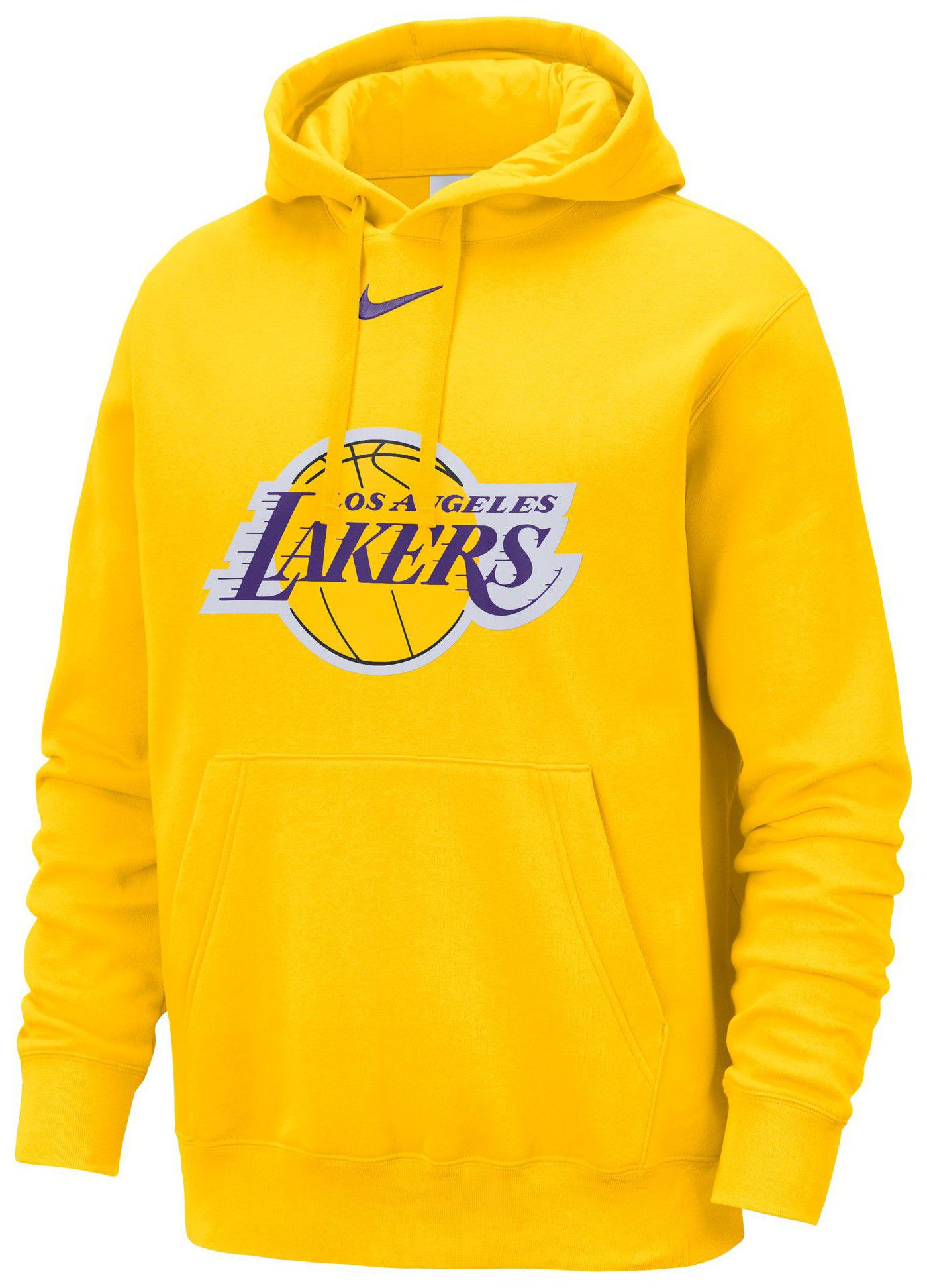 Nike Men's Los Angeles Lakers Yellow Logo Club Pullover Hoodie product image