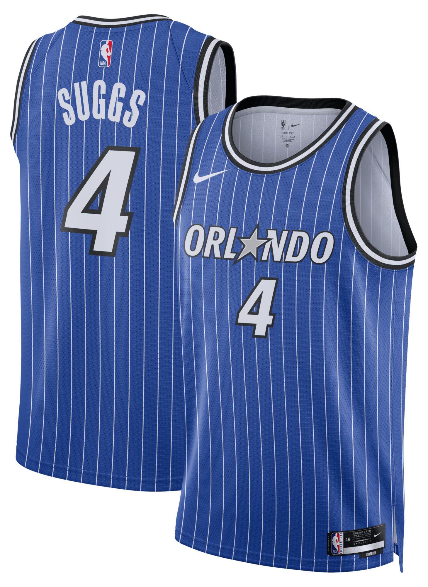 Nike Adult Orlando Magic Jalen Suggs #4 Blue Swingman Icon Jersey product image