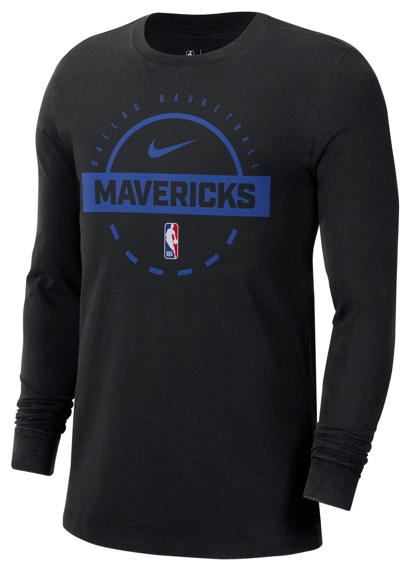 Nike Men's Dallas Mavericks Black On Court Practice Long Sleeve T-Shirt product image