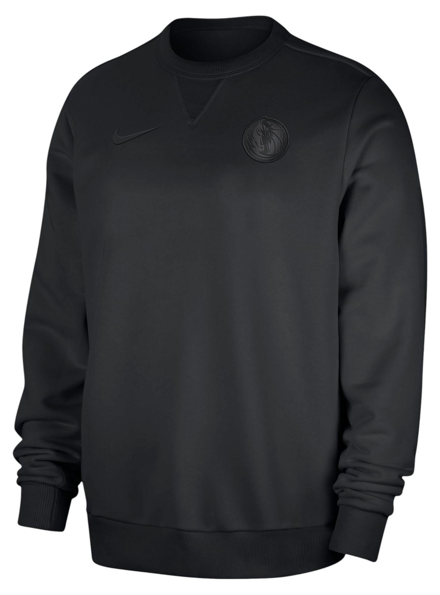 Nike Men's Dallas Mavericks Black Standard Issue Crew Pullover Sweatshirt product image