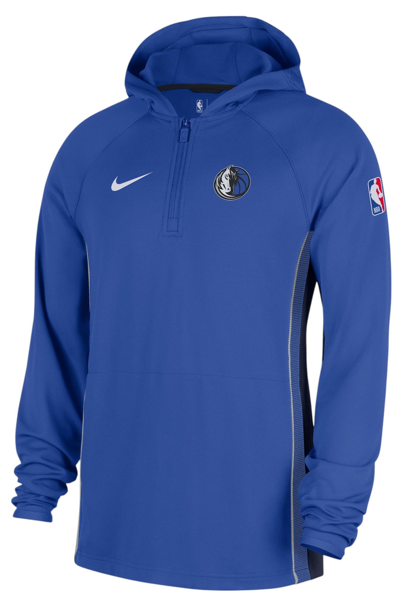 Nike Men's Dallas Mavericks Blue On Court Zone Warmup Quarter-Zip