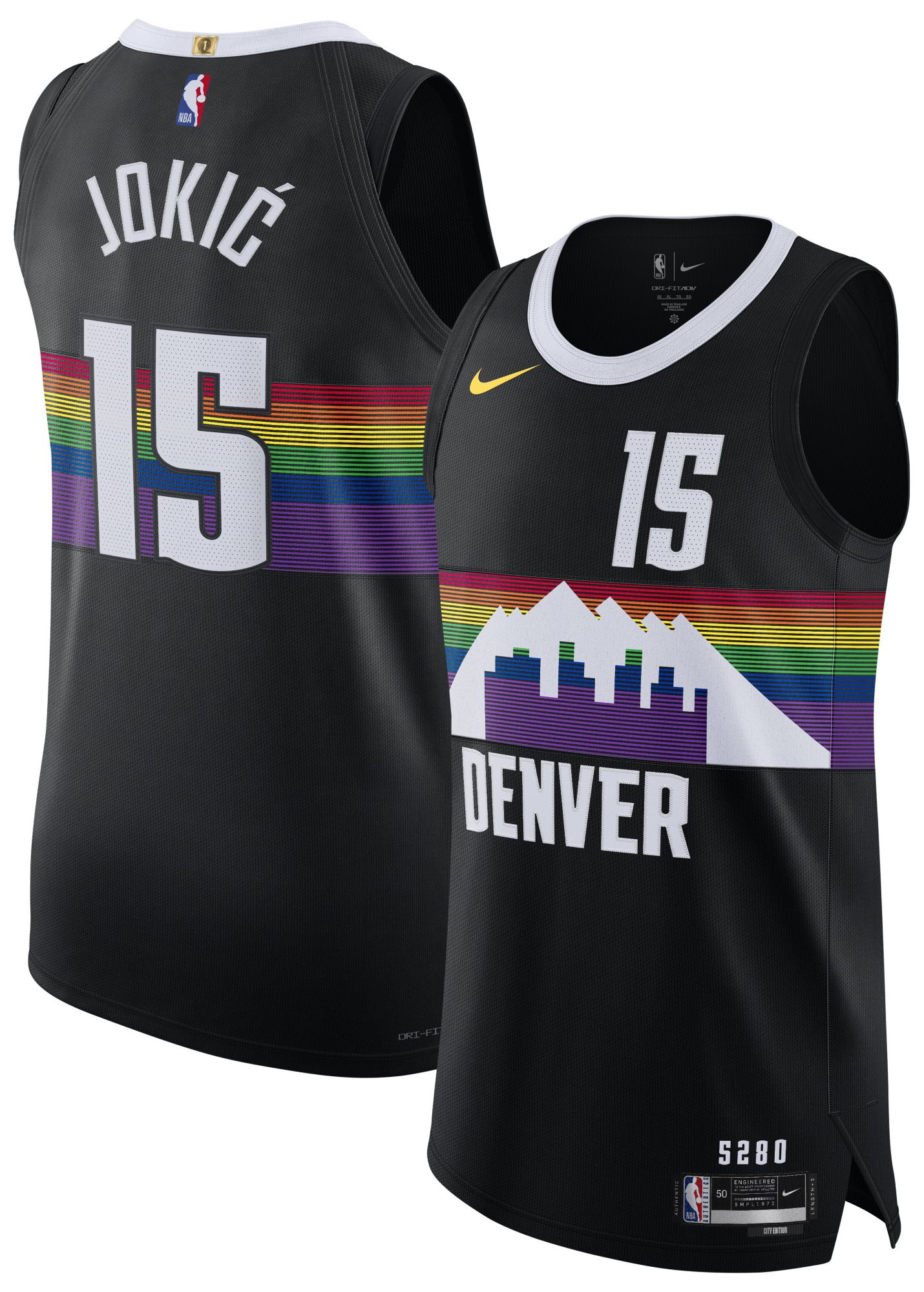 Nike Adult 2025-26 City Edition Denver Nuggets Nikola Jokic #15 Authentic Jersey product image