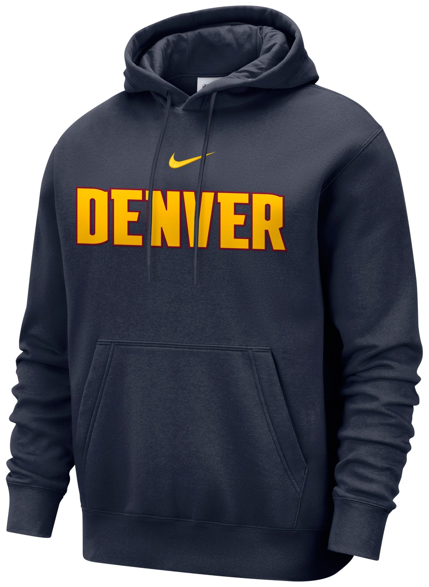 Nike Men's Denver Nuggets Navy Wordmark Club Hoodie product image