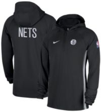 Nike Men's Brooklyn Nets Black On Court Zone Warmup Quarter-Zip