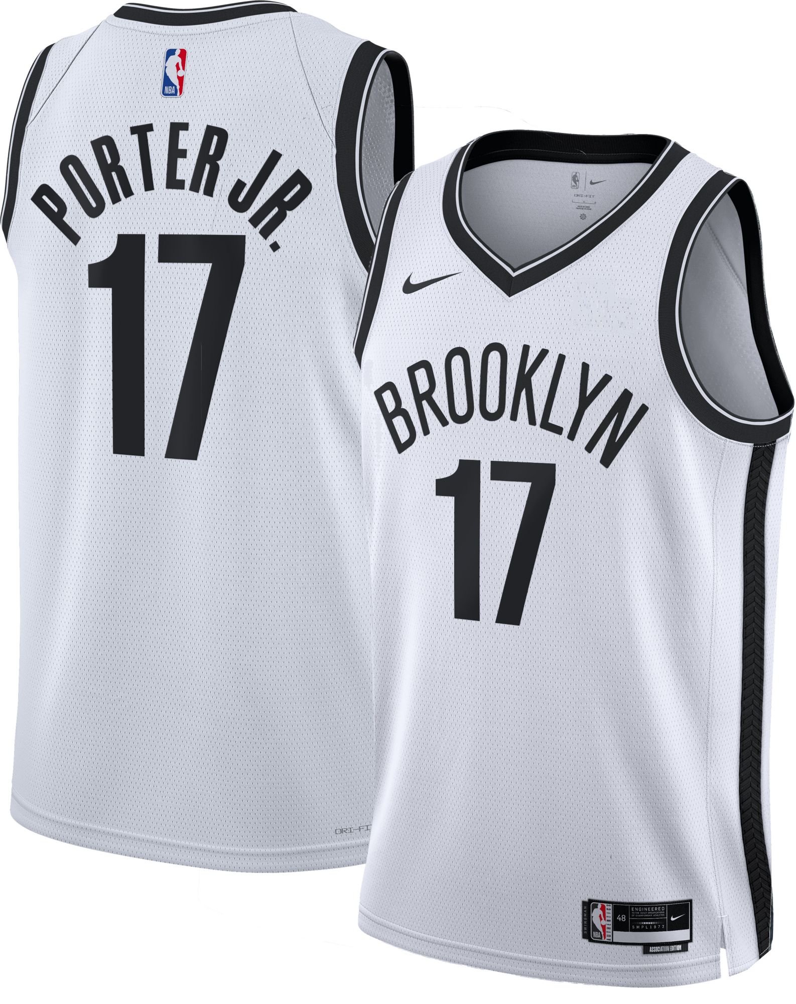Nike Adult Brooklyn Nets Michael Porter Jr. #17 Swingman Association Jersey product image