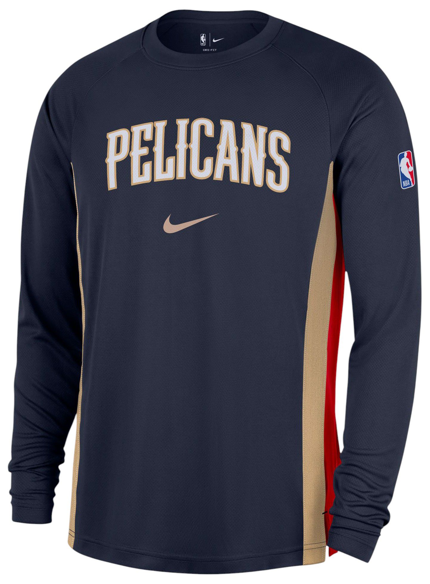 Nike Men's New Orleans Pelicans Navy Pregame Long Sleeve T-Shirt product image