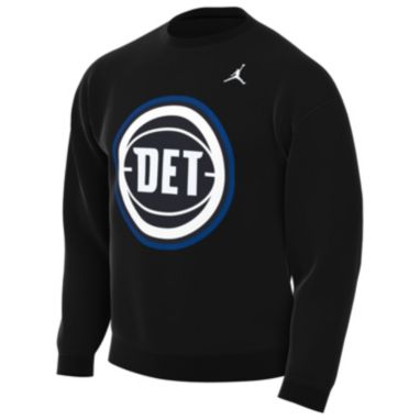 sorry, Jordan Men's Detroit Pistons Black Statement Logo Crewneck Sweatshirt is currently out of stock