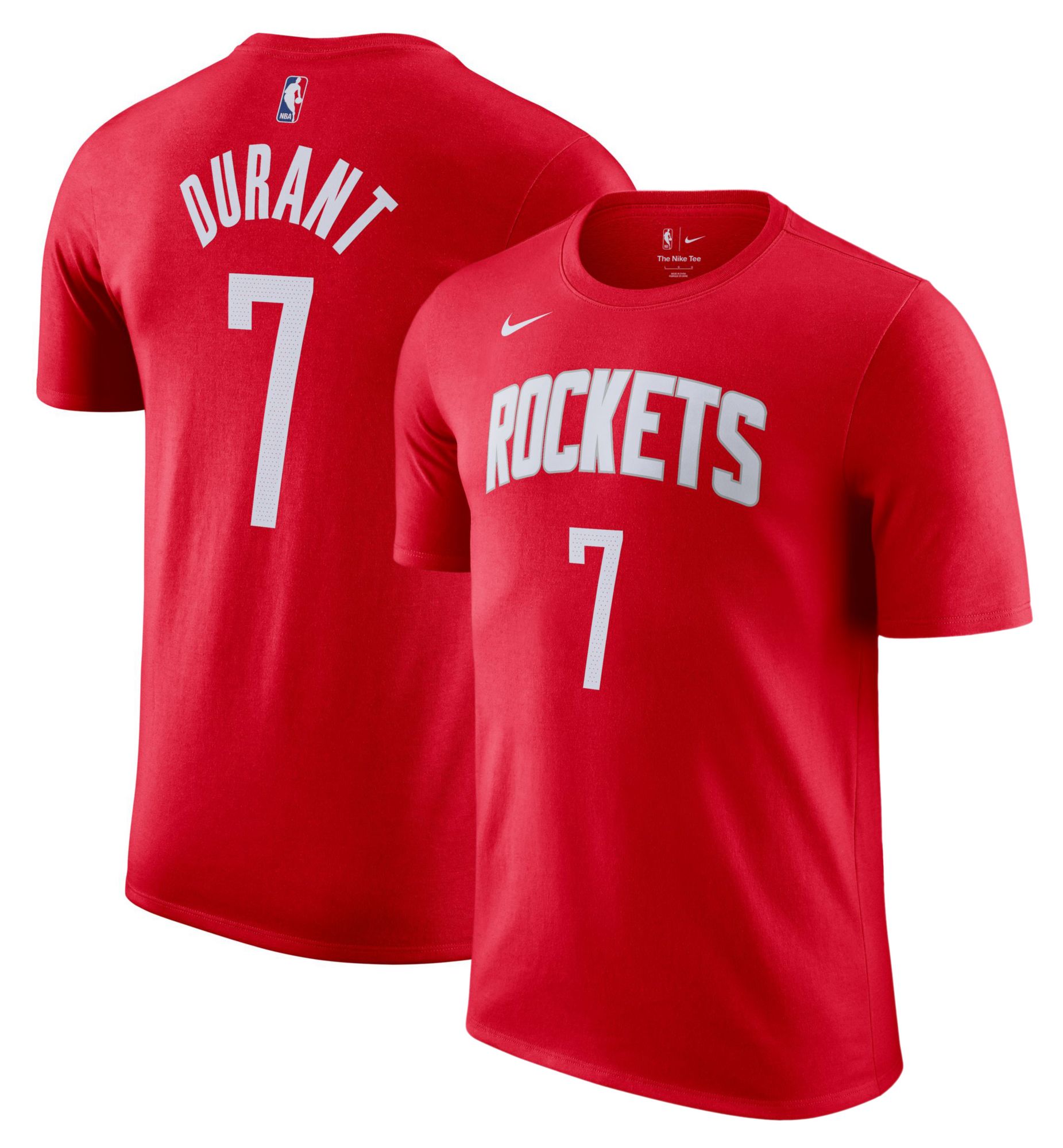 Nike Men's Houston Rockets Kevin Durant #7 Red Icon T-Shirt product image