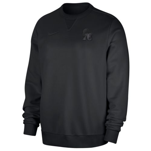 Jordan Men's Philadelphia 76ers Red Statement Logo Crewneck