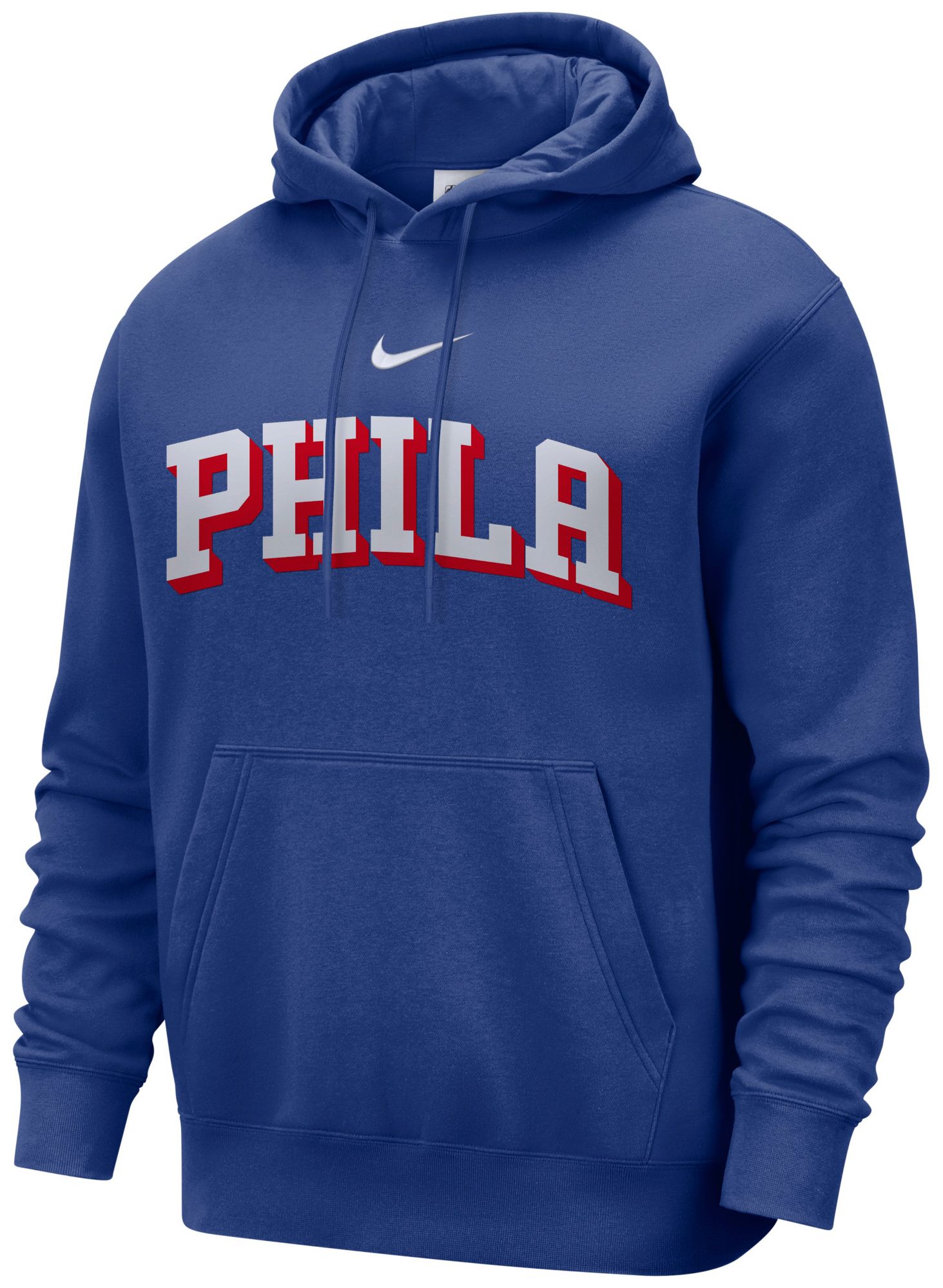 Nike Men's Philadelphia 76ers Blue Wordmark Club Hoodie product image